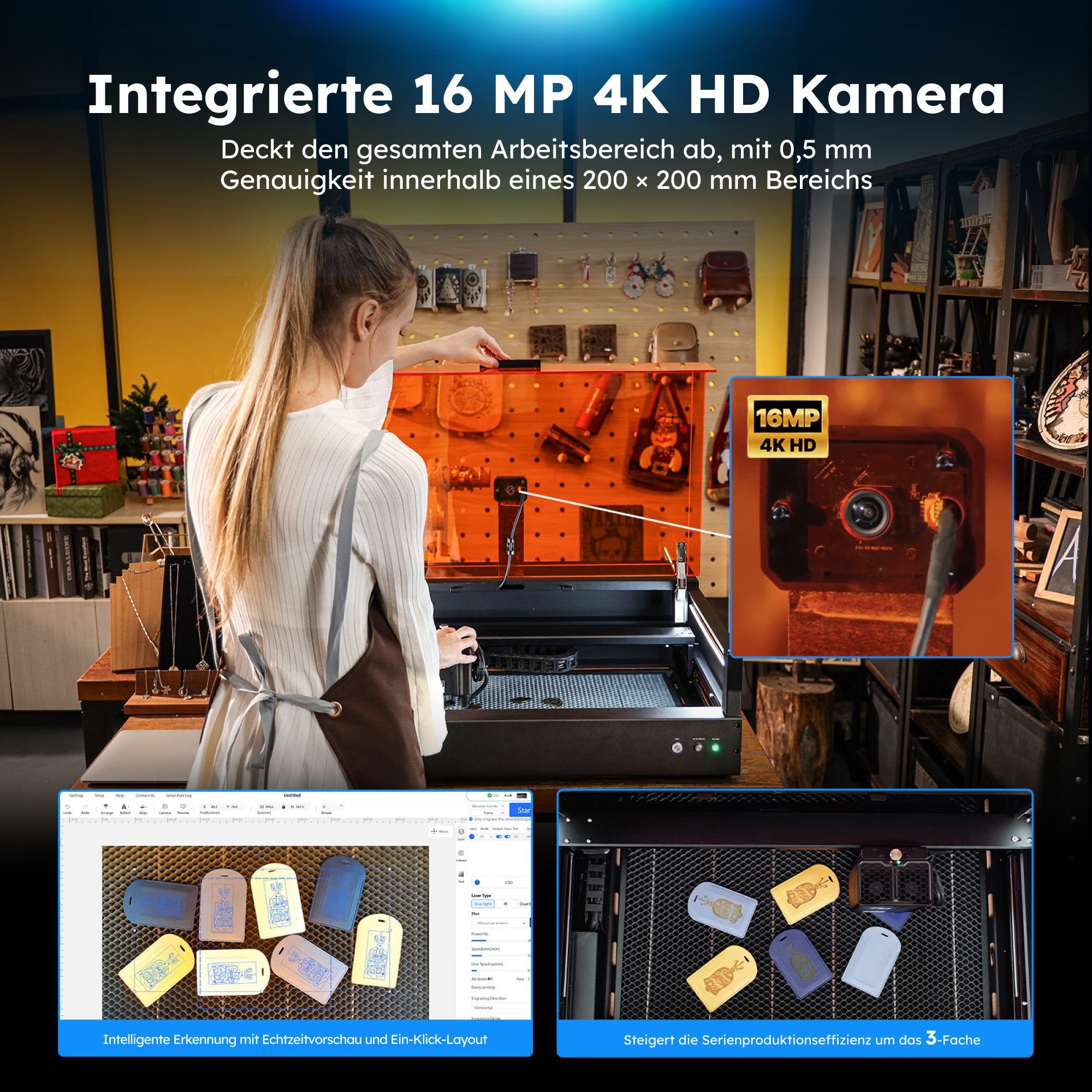 AtomStack Kraft 40 W Diodenlaserschneider