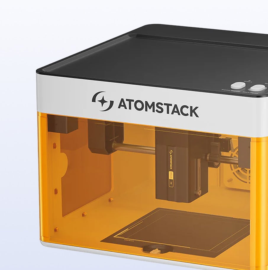 Angled view of the AtomStack P2 laser engraver