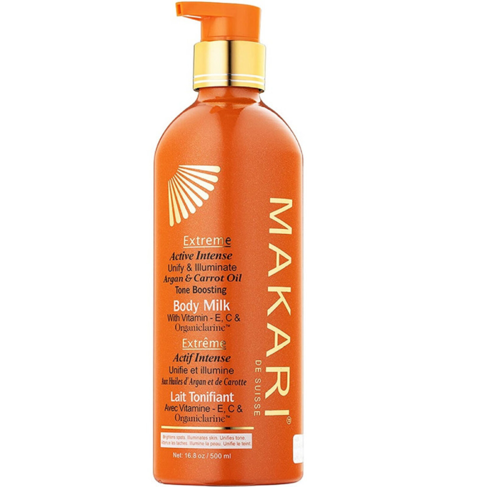 MAKARI Extreme Carrot & Argan Lotion - lichtere - Stralende en egale huid - Vitamine E en Vitamine C