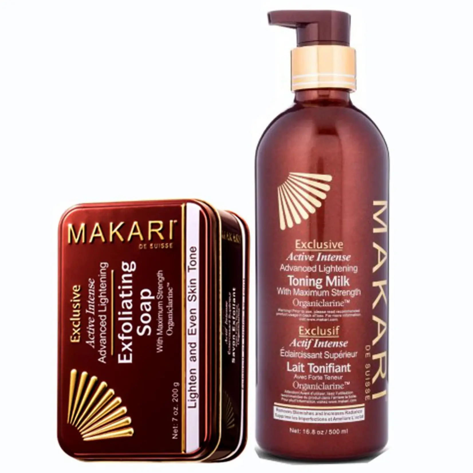MAKARI EXCLUSIVE TONING MILK AND SOAP SET