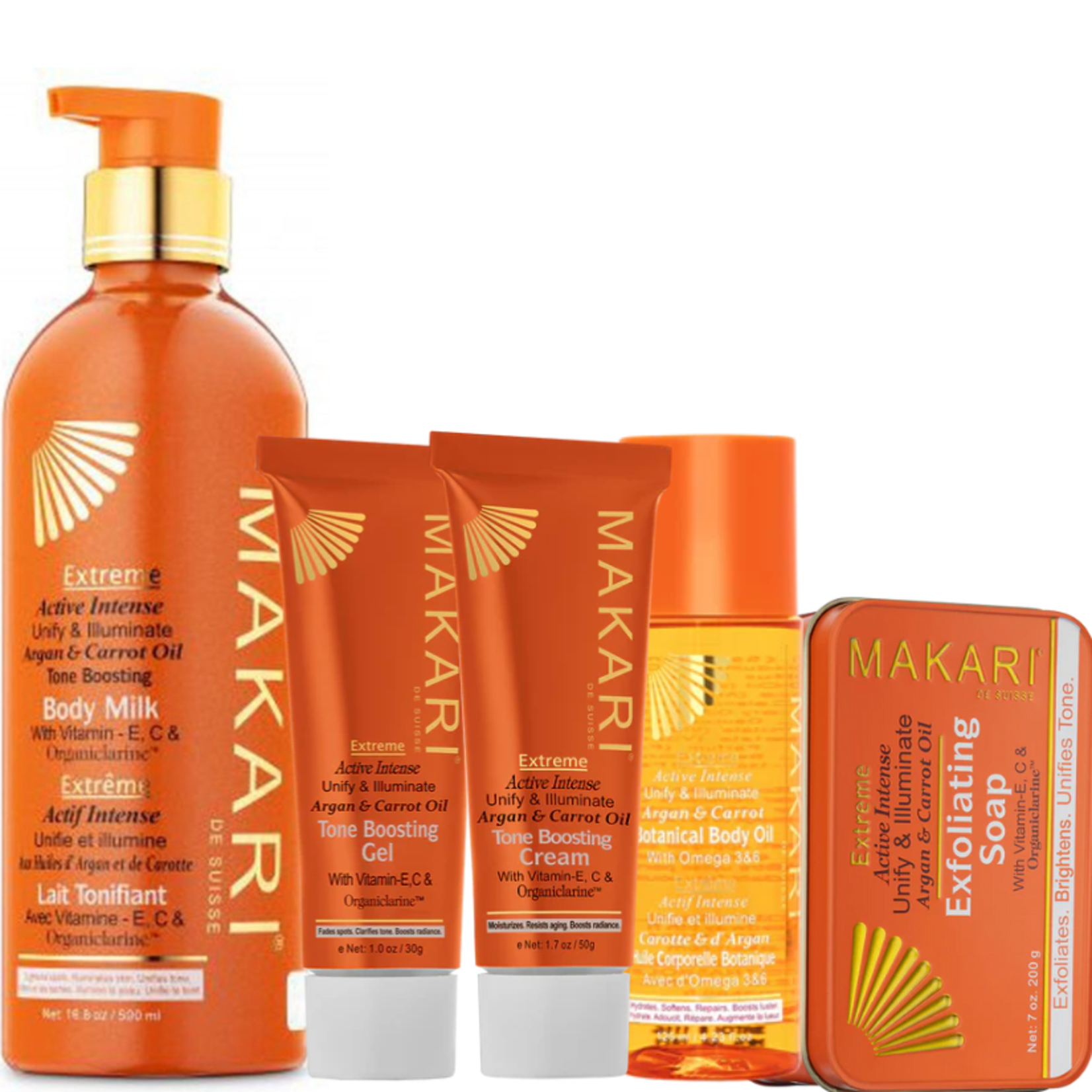 MAKARI 5 Product Set - EXTREME ARGAN & CARROT OIL SKIN