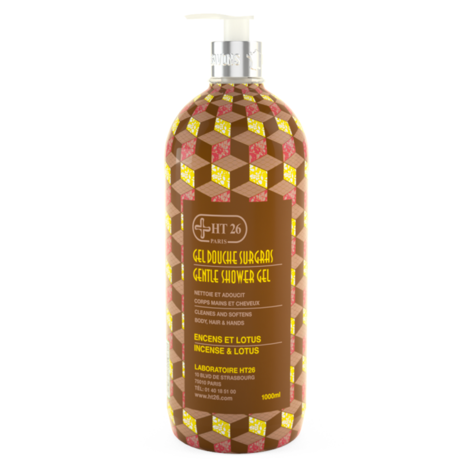 HT26 Paris Shower Gel with Incense & Lotus, 1000ml