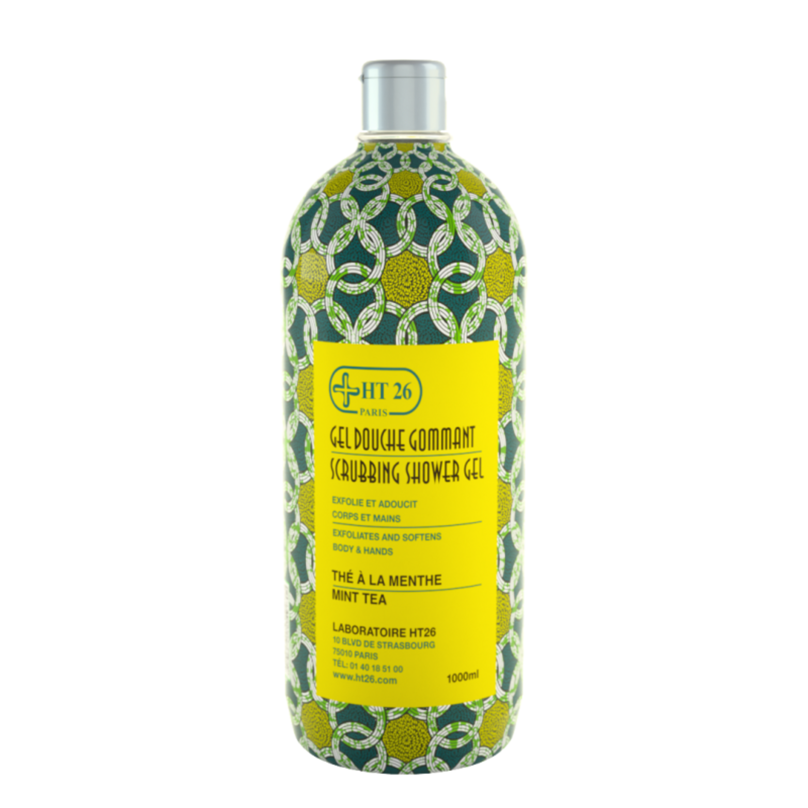 HT26 Paris Shower Gel Scrub Mint & Tea, 1000ml