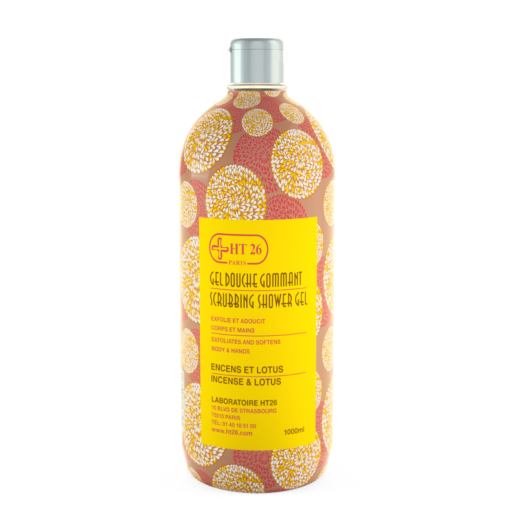 HT26 Paris Shower Gel Scrub Incense & Lotus, 1000ml