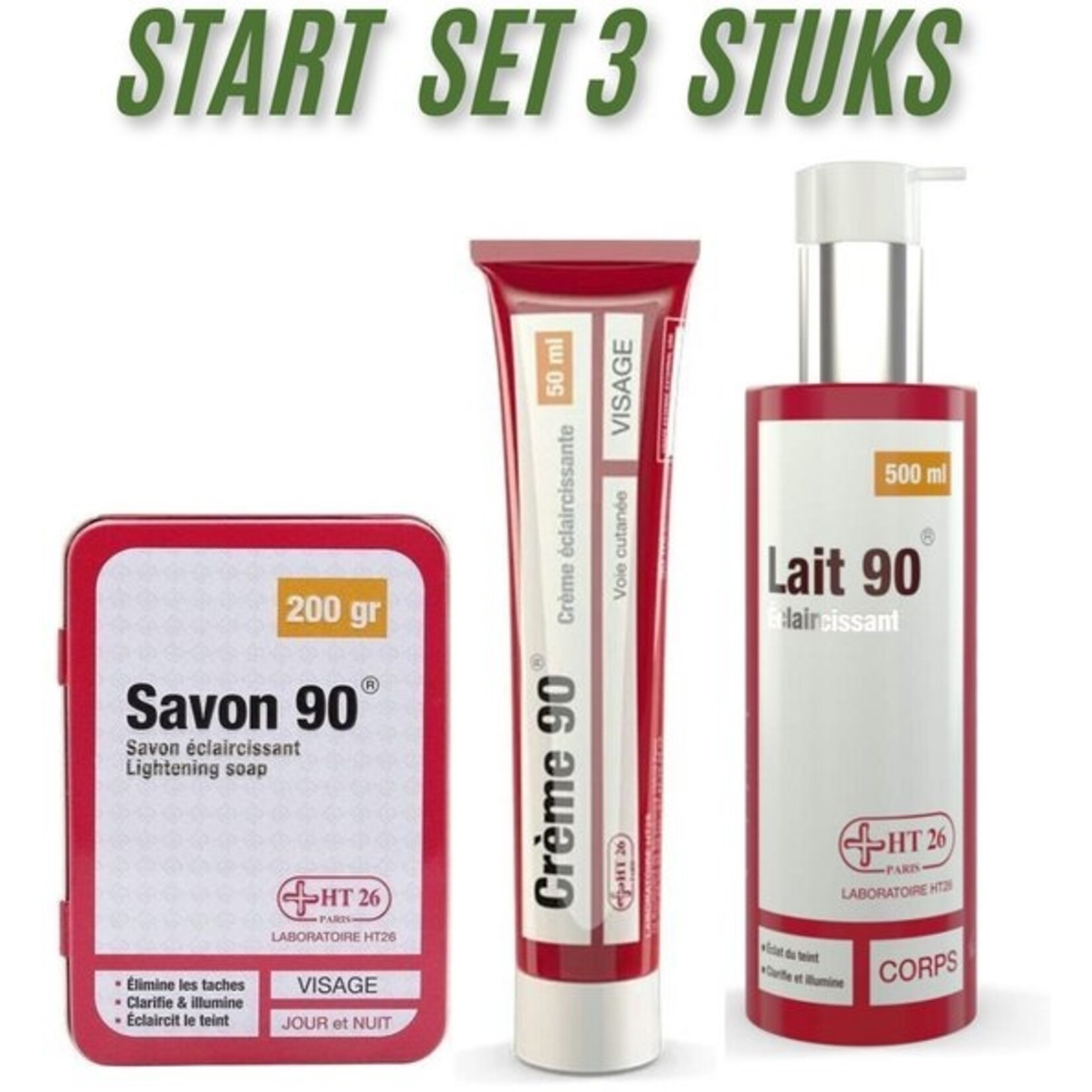 HT26 Paris 3 Product Set 90 Facial creme, Soap & Bodymilk-