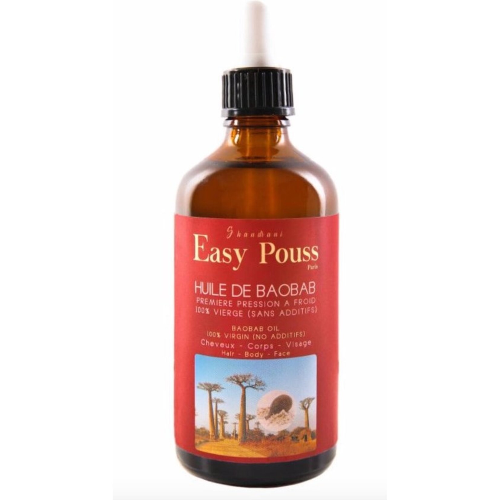 EASY POUSS BAOBAB OIL 100% VIRGIN  HAIR-BODY-FACE 100ML