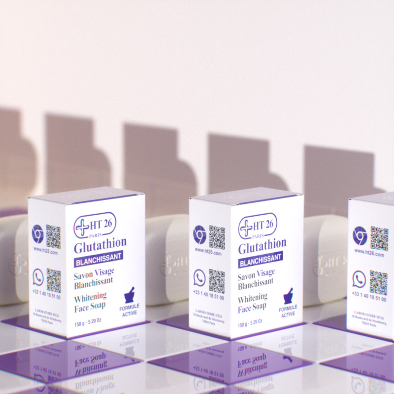 HT26 Paris Glutathione Whitening Face Soap - 150gr