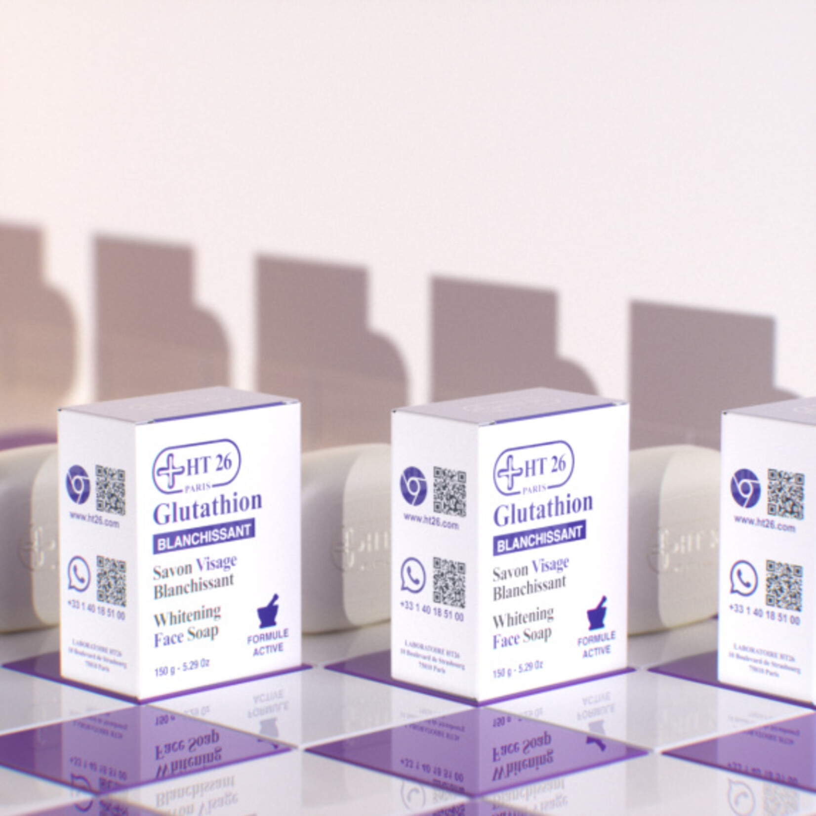 HT26 Paris Glutathione Whitening Face Soap - 150gr