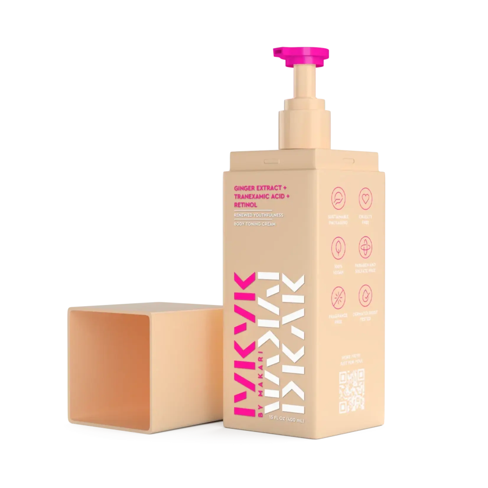 MAKARI IYKYK Ginger Extract +Tranexamic Acid +Retinol Body Toning Cream 400ml