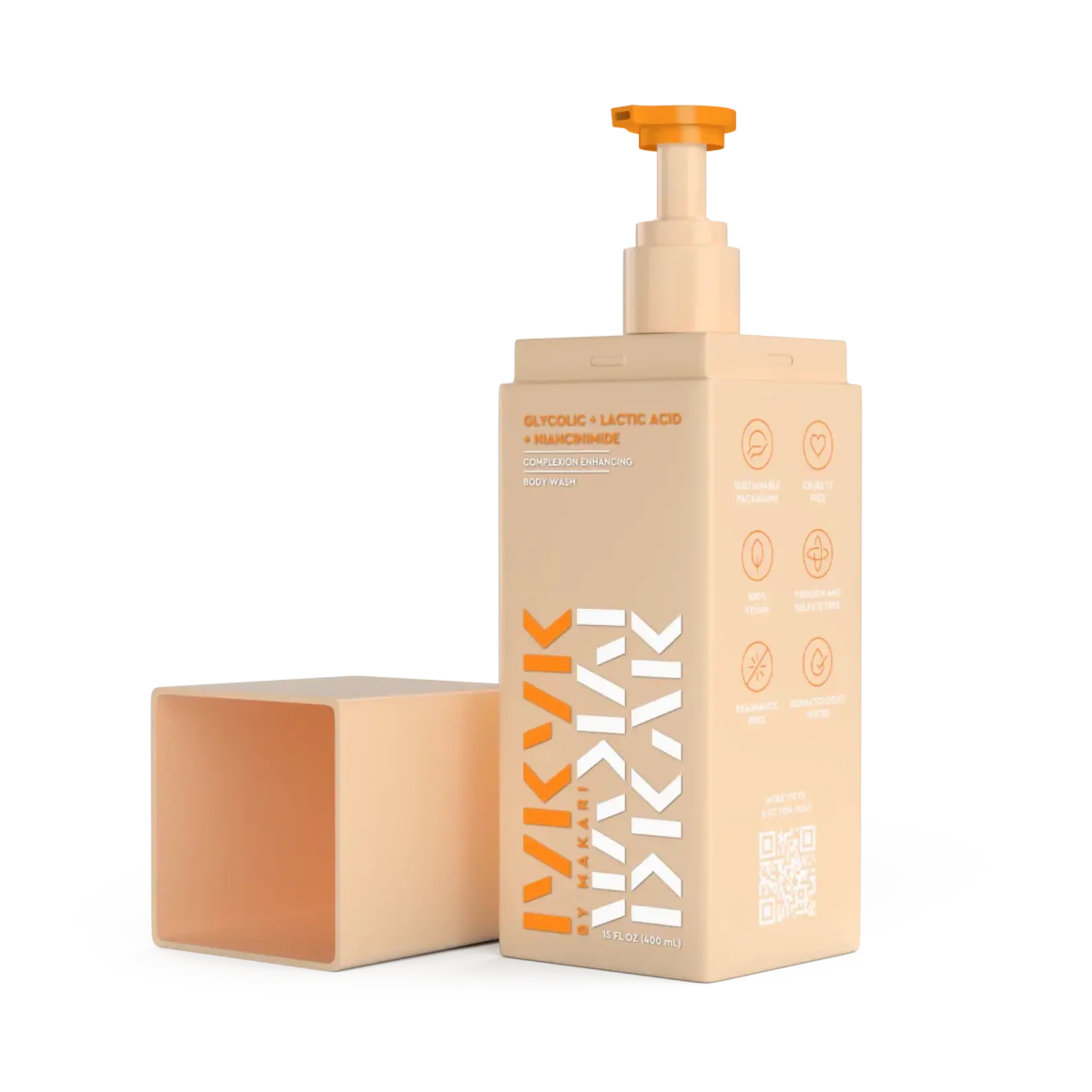 MAKARI IYKYK Glycolic + Lactic Acid + Niacinamide Body Wash 400ml