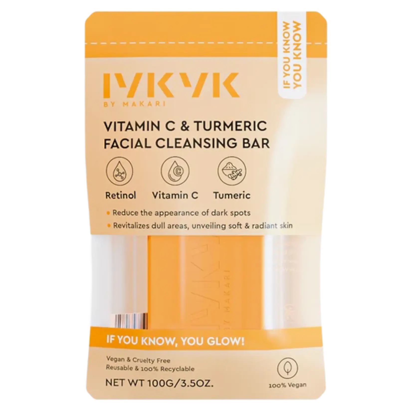 MAKARI IYKYK  Vitamin C & Turmeric Facial Cleasing Bar - 100gr