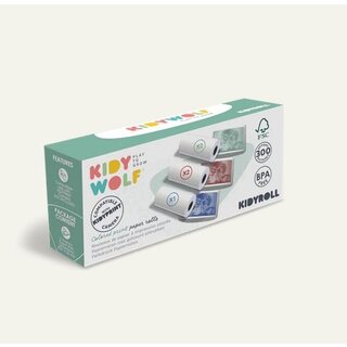 Kidywolf Kidyroll | 5 thermische gekleurde papierrollen voor Kidyprint