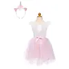 DREAMY UNICORN DRESS IRIDESCENT/PINK WITH HEADBAND