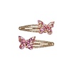 HAARCLIPS WIEP, VLINDER, ROZE, GOUD