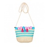 TAS ALAIA, POMPONS, NATUREL, ROZE, BLAUW