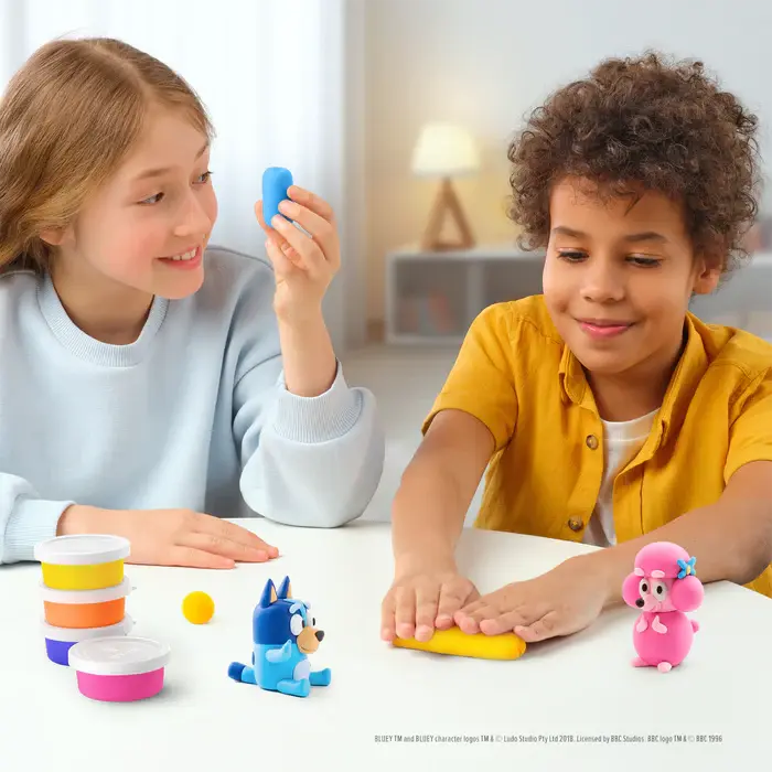 Hey Clay Hey Clay - Interactieve boetseerklei - Bluey - 15 potjes