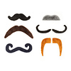 SET OF 6 ADH. FAKE MOUSTACHES - HOT MOUSTACHE