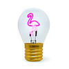 LIGHTBULB-SHAPED TABLE LAMP - BULB FICTION - FLAMINGO