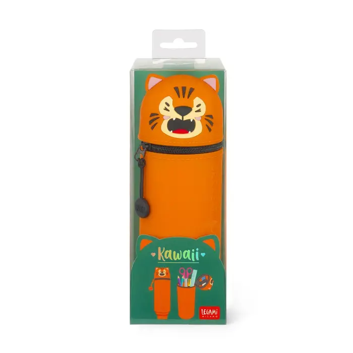 Legami 2-IN-1 SILICONE PENCIL CASE - KAWAII - TIGER