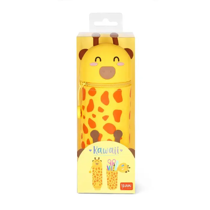 Legami 2-IN-1 SILICONE PENCIL CASE - KAWAII - GIRAFFE