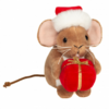 Knuffel - Christmas mouse with present (11cm)