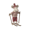 Maileg - Winter mouse with ski set, Mum - Red