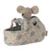 Baby mouse in carry cot - Blue