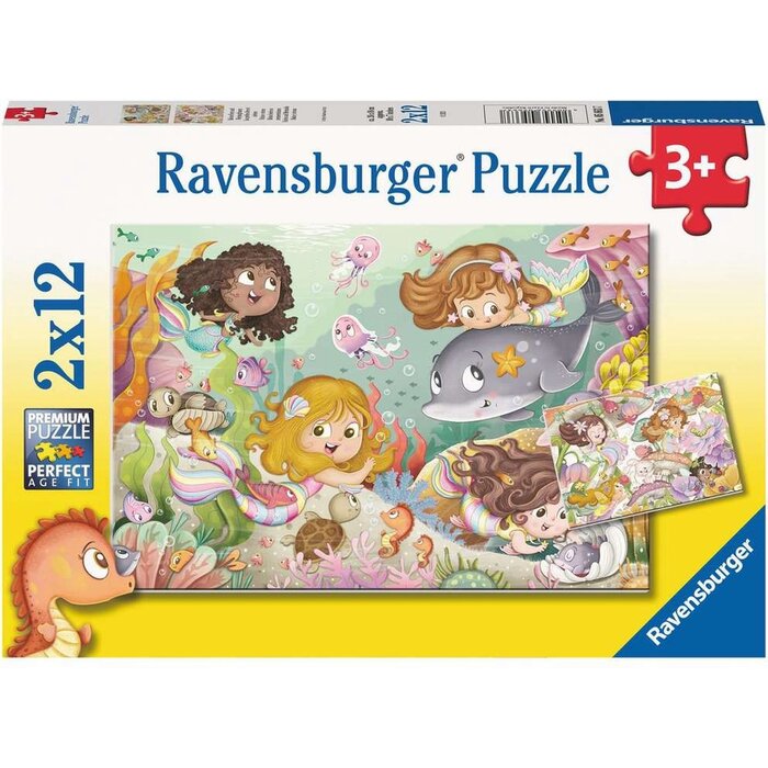 Ravensburger 2X12 ST - KLEINE FEEEN EN ZEEMEERMINNEN
