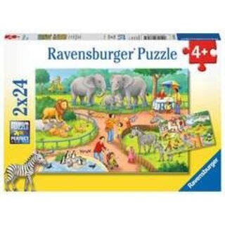 Ravensburger 2X24 ST - EEN DAG IN DE DIERENTUIN