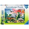 PUZZEL 100 ST - TUSSEN DE DINOSAURIERS