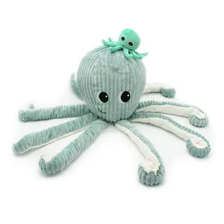 Les Ptipotos Filou the octopus mum & baby (mint)