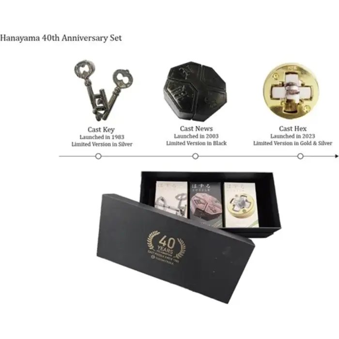 Huzzle Huzzle Cast puzzle - Limited edition Hanayama 40th Anniversary Set