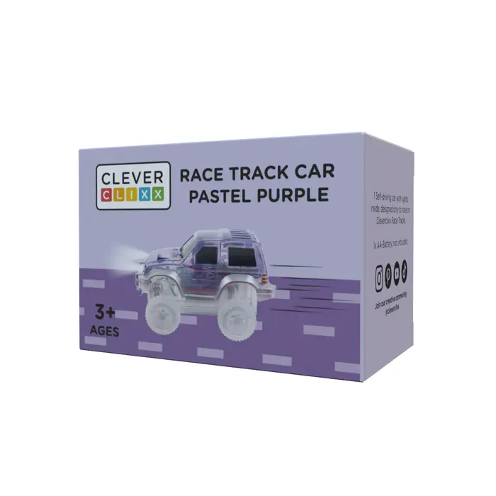 Cleverclixx Race track car - Pastel paars