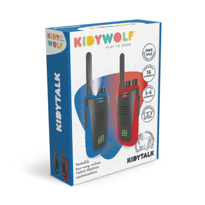 Kidywolf Kidytalk | Walkie-talkie (rood/blauw)