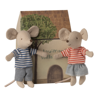 Maileg LouiMax and Stella, Little brother and sister mice