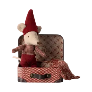 Maileg Christmas mouse, Baby in suitcase