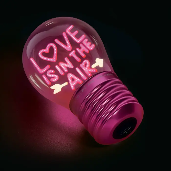 Legami Lightbulb tafellamp - Bulb fiction - Love is in the air