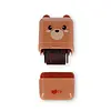 DECORATIVE ROLLER STAMP - DECO ROLLER STAMP - TEDDY BEAR  BROWN