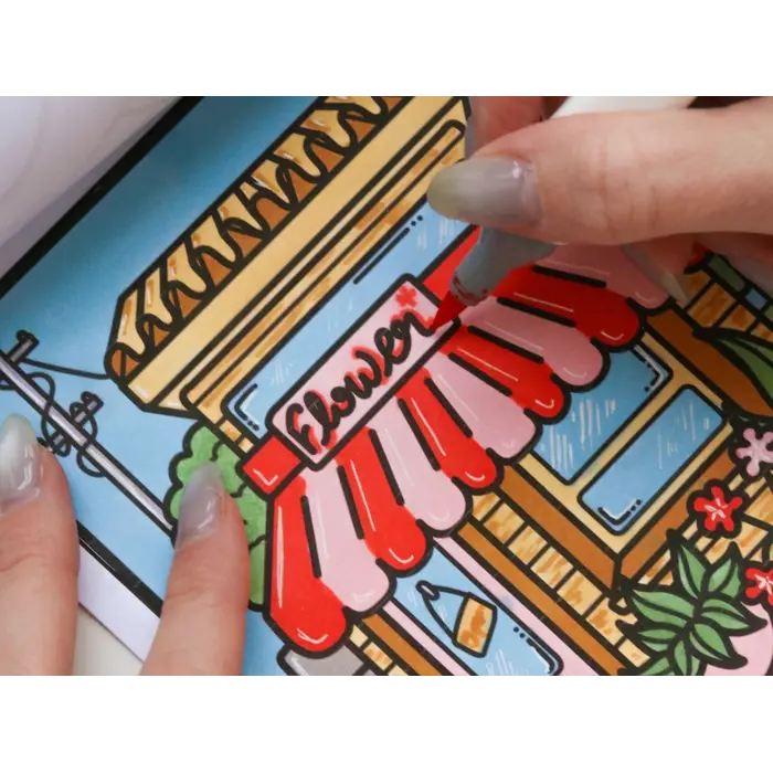 La petite epicerie My relaxation coloring book + 8 stiften