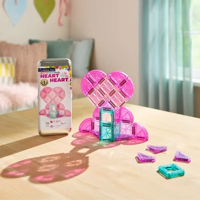 Magna-Tiles MAGNA-TILES Micromags - Heart to heart (travel set)