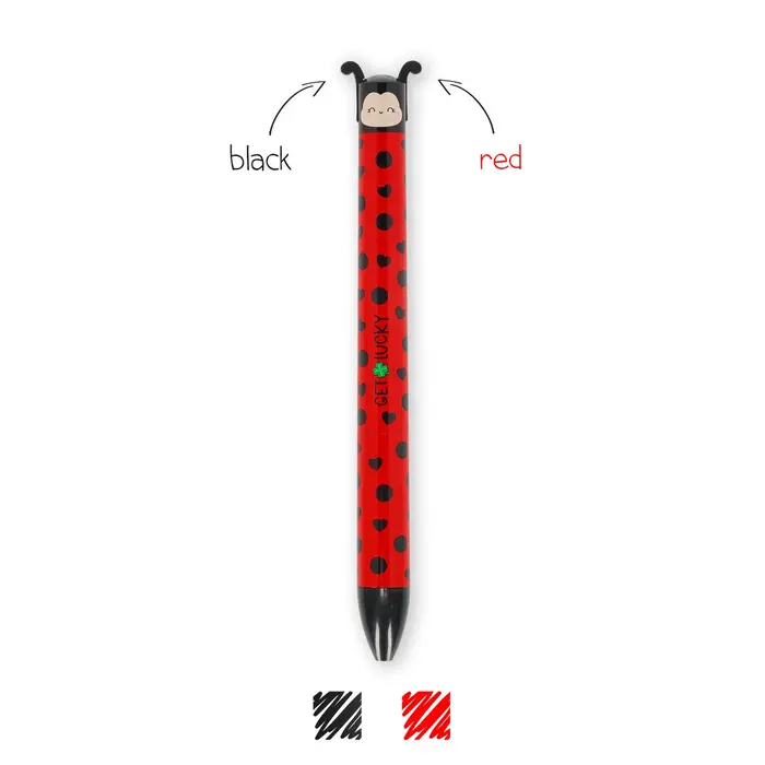 Legami Ladybug Two-Colour Ballpoint Pen - Click&Clack