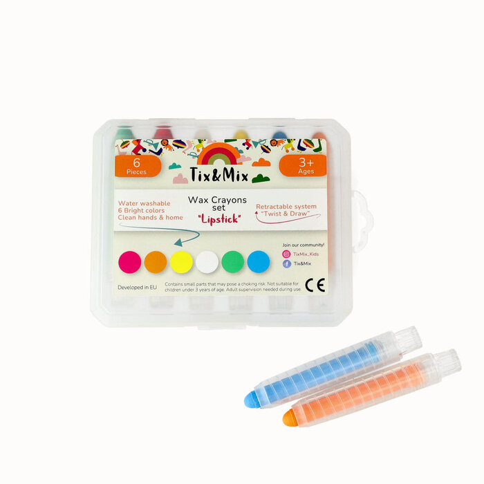 Tix & Mix Tix & Mix - Wax Crayon Set