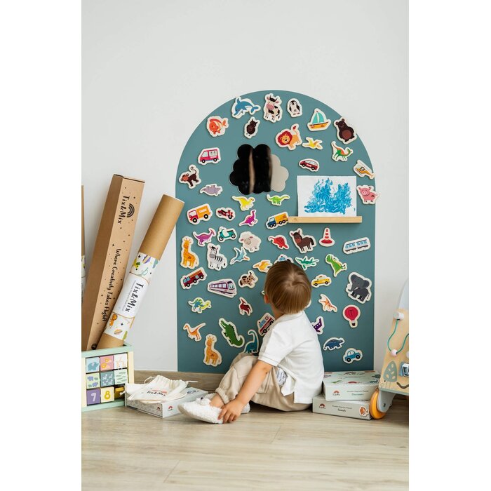 Tix & Mix Magnetische muursticker - Cyan Wave