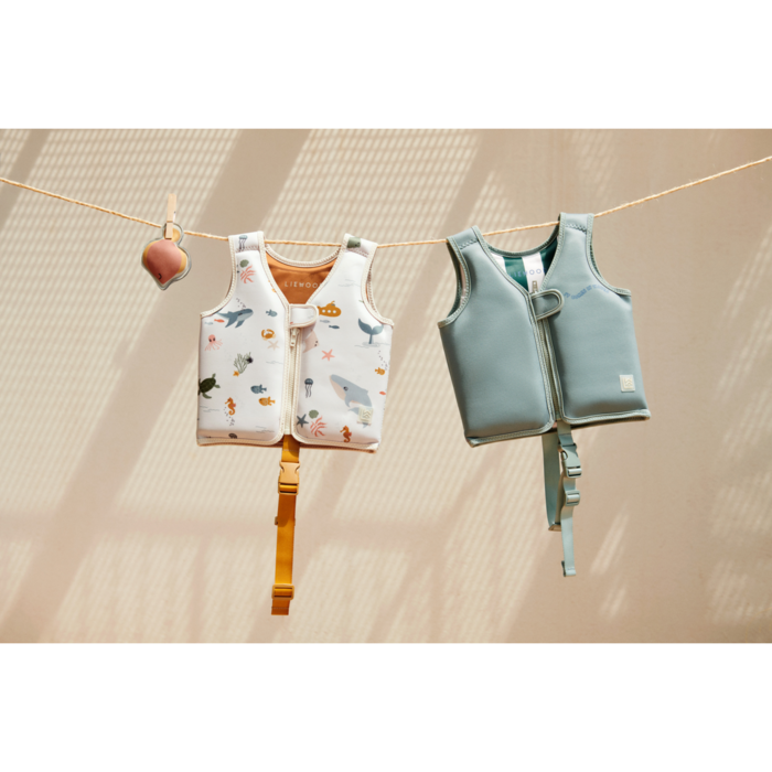 Liewood DOVE SWIM VEST - IT COMES IN WAVES / PEPPERMINT