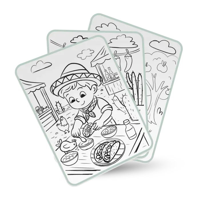 Kidywolf Kidydraw Pad - Verlichte tekentablet - Food around the World (6J+)