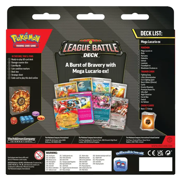 Pokémon Mega Lucario ex League battle deck - 2026/05