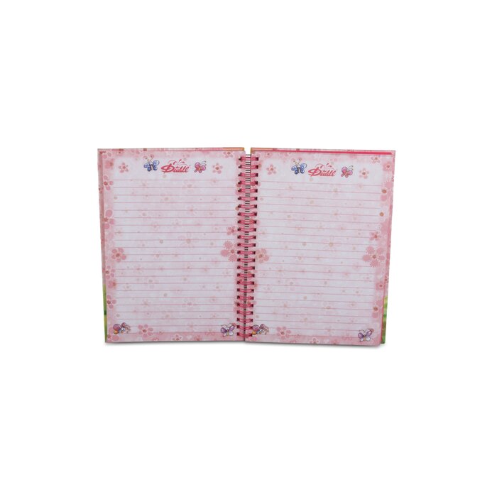 Diddl Diddl - Notitieboekje A5 (spiraal ringen, elastiek glitter band)