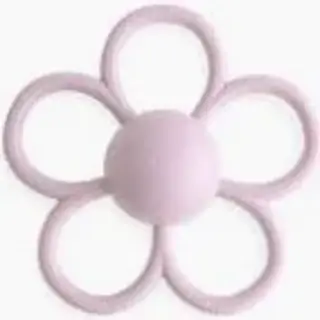 Mushie Rattle teether daisy - Soft lilac