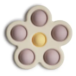 Mushie Press toy FLOWER - Soft lilac