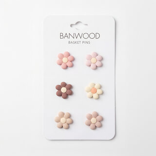 Banwood Banwood - Pins voor fietsmandje - FLOWERS